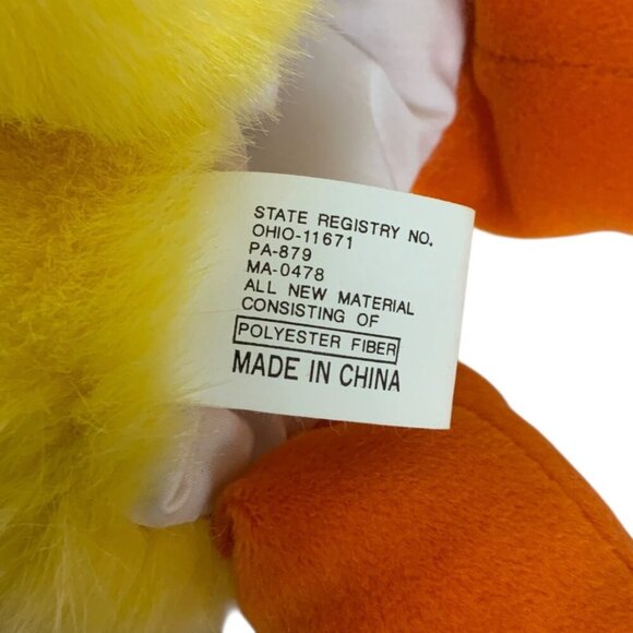 Plush Duck Hand Puppet Stuffed Animal With Orange Feet Bow Yangee Industries - Picture 6 of 7